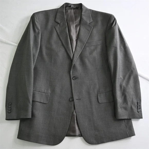 Jos. A.‎ Bank 42R 36x30 Tan Olive Weave 100% Wool Mens Jacket Pants Suit